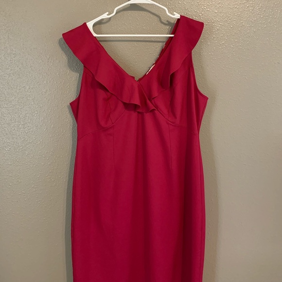 Red mid length dress size 3X, love award